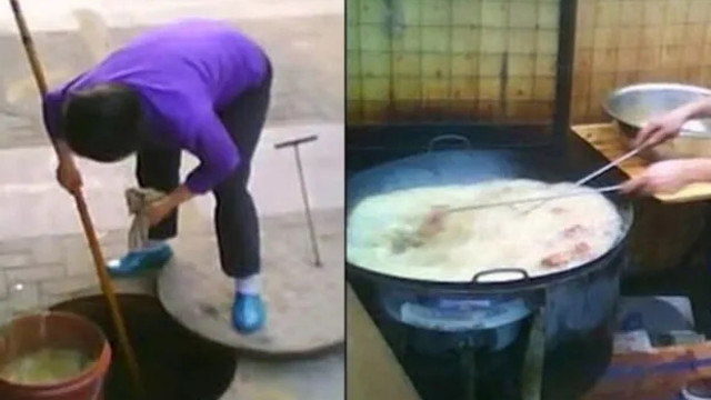Korona onları akıllandırmadı! Kanalizasyondan yağ alıp yemek yapıyorlar
