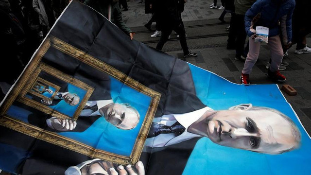 İstikal Caddesi'nde ''Putin'' gerginliği