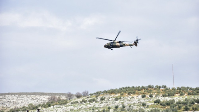 Suriye sınırında helikopter hareketliliği