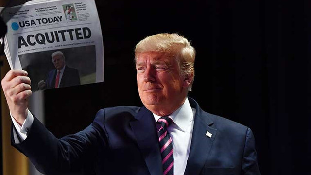 Trump, Senato'da aklanmasının ardından ilk kez konuştu