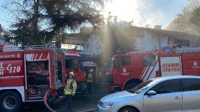 Kafede korkutan yangın