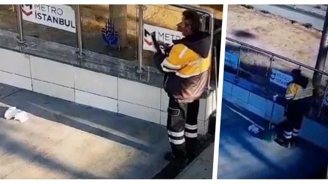 İBB sözcüsü paylaştı: Belediye görevlisi çöpü bırakıp fotoğrafını çekiyor!