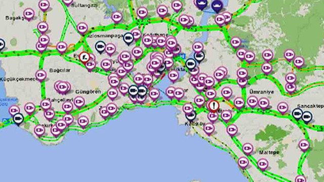 İstanbul'da her yer yemyeşil ! İşte son trafik yoğunluğu...