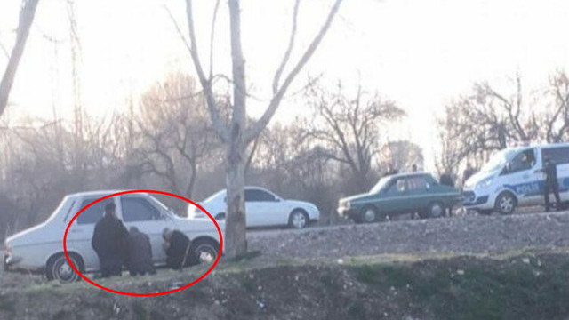 Polisi gören yaşlı amcalar böyle saklandı