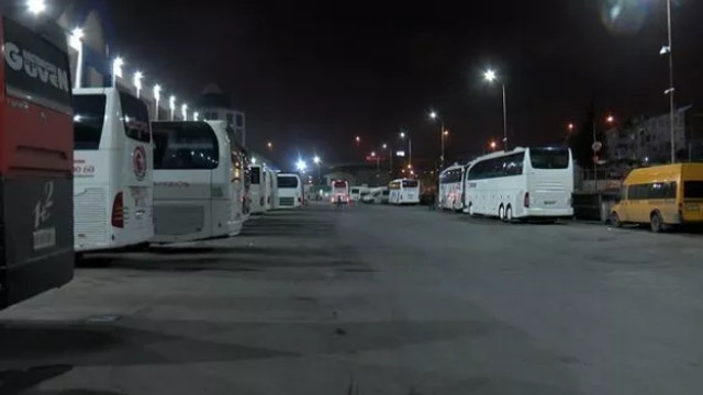 Otogarlardan otobüslerin çıkışlarına izin verilmedi!