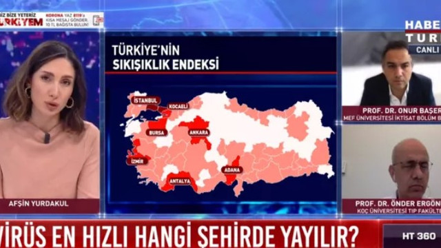 Canlı yayında koronavirüs için Türkiye'deki en tehlikeli iller sıralandı !