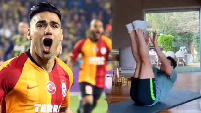 Radamel Falcao evde sınırları zorluyor. 45 saniyede 106 mekik!