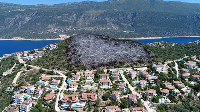 Antalya'da yangın sonrası çıkan manzara dikkat çekti