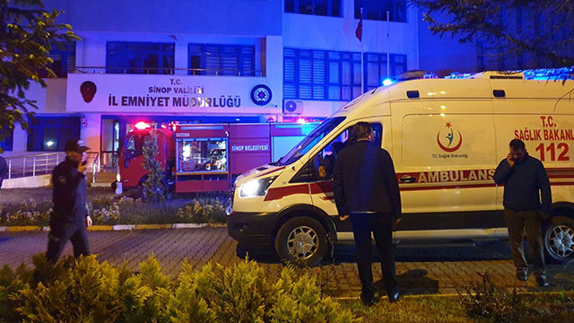 Emniyet müdürlüğünde yangın