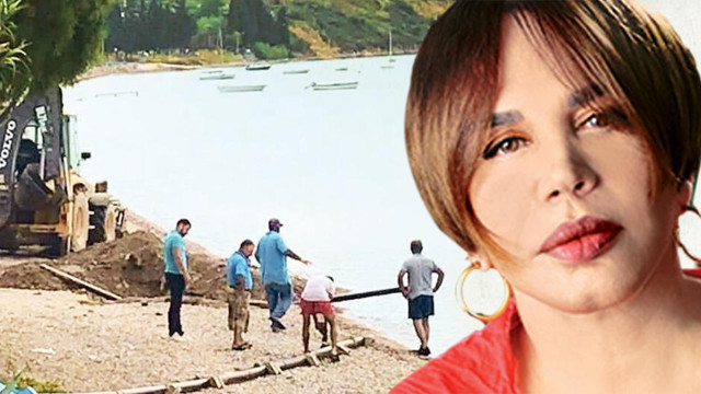 Sezen Aksu'nun villasındaki kaçak boru söküldü