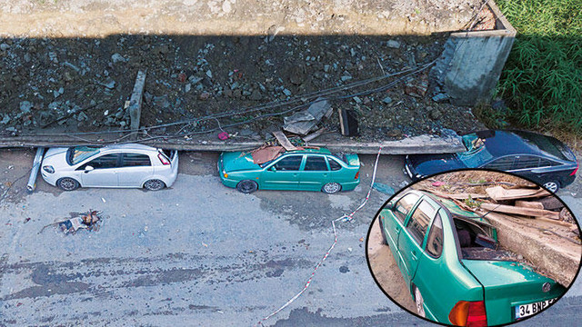 İstanbul'da heyelan meydana geldi