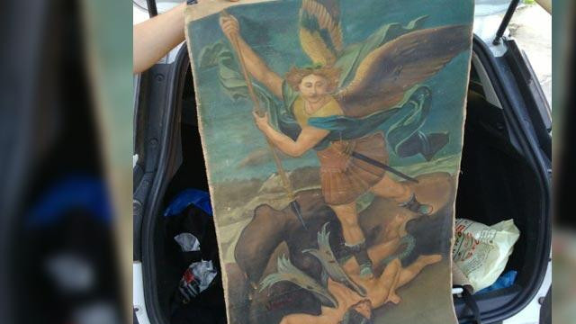 İstanbul'da sahte ''Şeytanla Savaşan Mikail'' tablosu ele geçirildi