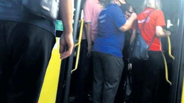 Metrobüs sapığı kadın polisi taciz etti!
