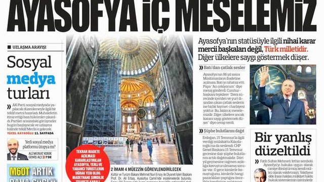 Türkiye gazetesinden ''Hz. Muhammed'' sansürü