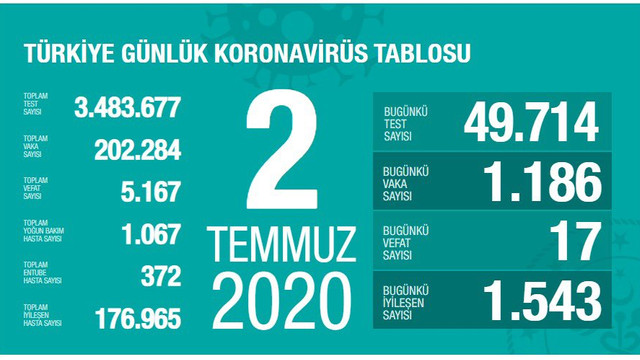 Türkiye'de koronavirüsten ölenlerin sayısı 5 bin 167'e yükseldi