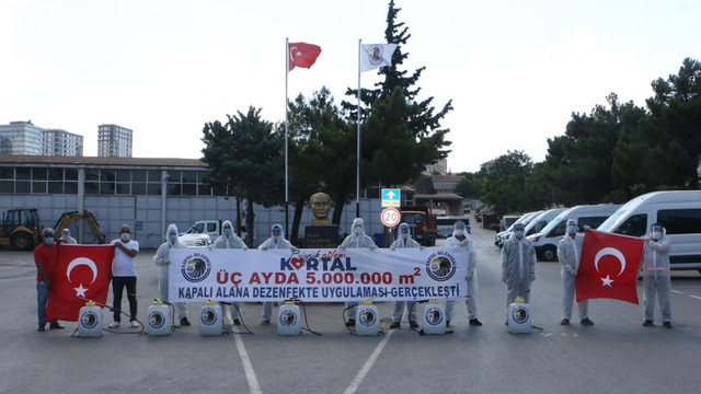 Kartal'da 5 milyon metrekare alan dezenfekte edildi