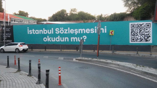 Beşiktaş sokakları İstanbul Sözleşmesiyle donatıldı