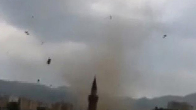 Erzurum’da ortaya çıkan hortum korkuttu