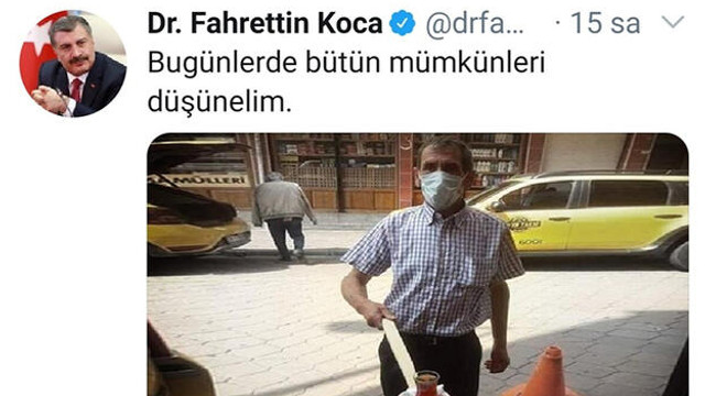 Bakan Koca'nın fotoğrafını paylaştığı çaycı meşhur oldu