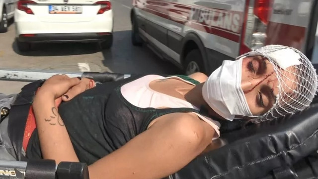 Sevgilisinin başından yaraladığı kadın bankaya sığındı