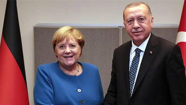 Cumhurbaşkanı Erdoğan, Merkel ile görüştü