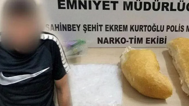 Ekmeğin arasında uyuşturucu bulundu!