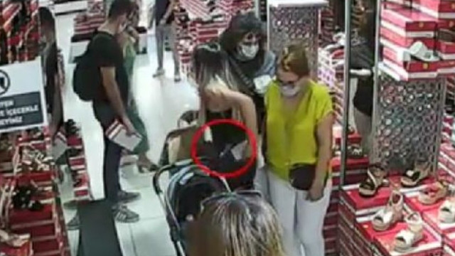 Genç kadın kameralara böyle yakalandı