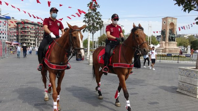 Taksim artık atlı polislere emanet