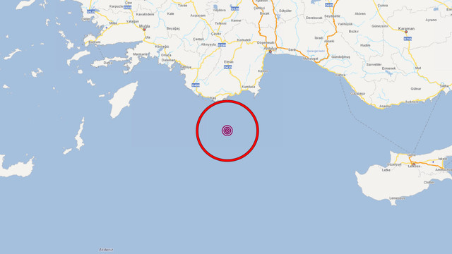 Akdeniz'de deprem!