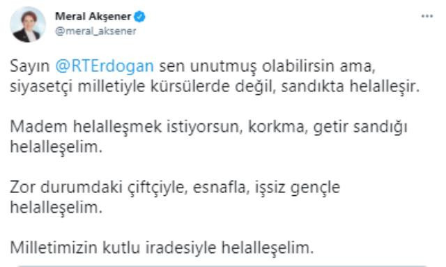 Erdoğan'ın ''helalleşelim'' sözlerine muhalefet liderlerinden jet yanıt - Resim : 2
