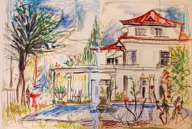 Avrupa'dan 30'a yakın sanatçı Türkiye'nin Prag Büyükelçiliği rezidansını resmetti - Resim : 3
