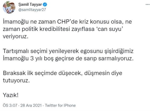 AK Partili Şamil Tayyar'dan partisine eleştiri: Sarıp sarmalıyoruz - Resim : 1