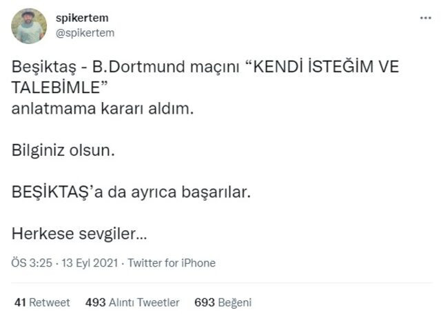 Beşiktaş taraftarı ayağa kalktı, Ertem Şener kaçtı - Resim : 1