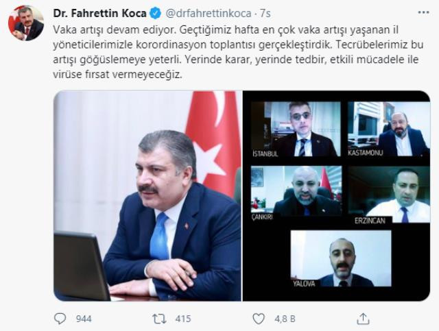 Vaka sayısının fırladığı 5 il için kritik toplantı! - Resim : 1