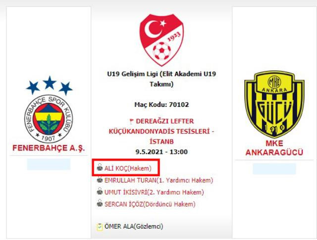 Fenerbahçe'nin maçına hakem Ali Koç atandı, ortalık karıştı - Resim : 1