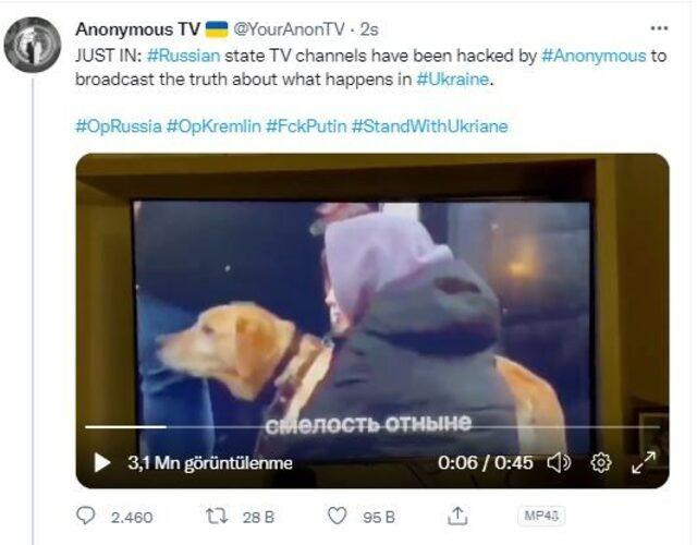 Anonymous, Rus devlet televizyonunu hackleyip o görüntüleri yayınladı - Resim : 1