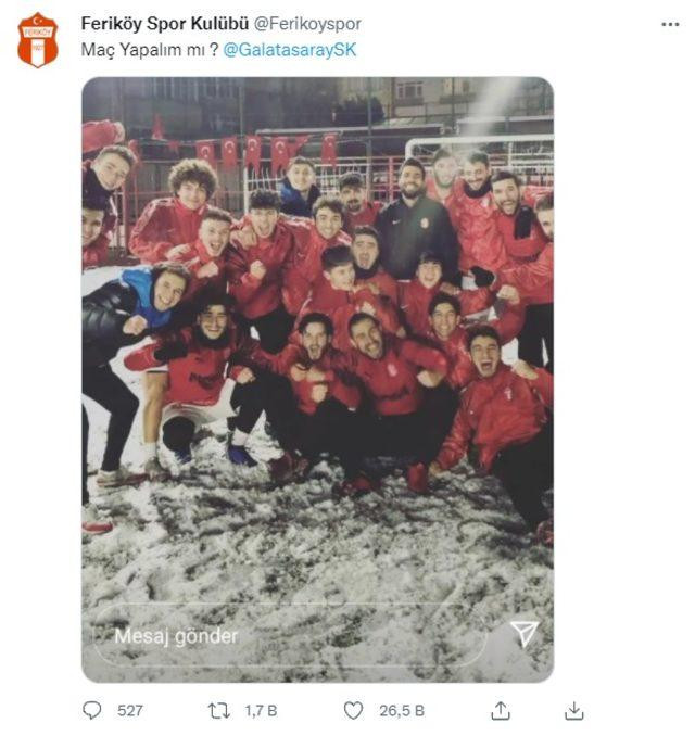 Amatör küme ekibi Feriköy Spor, Galatasaray'a maç davetinde bulundu - Resim : 1