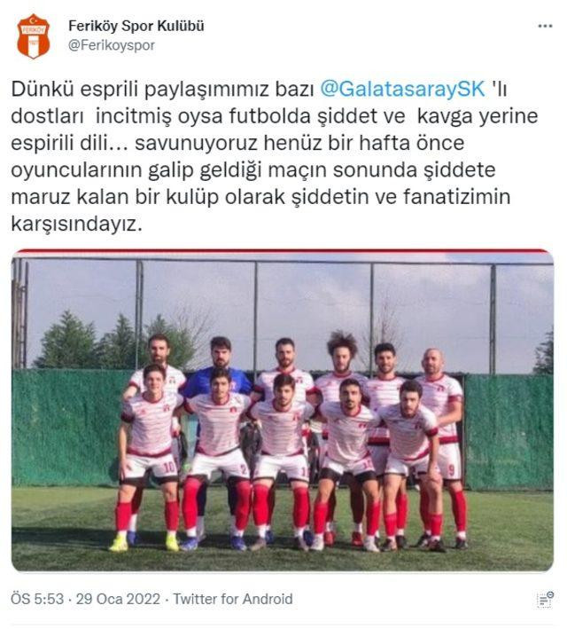 Amatör küme ekibi Feriköy Spor, Galatasaray'a maç davetinde bulundu - Resim : 3