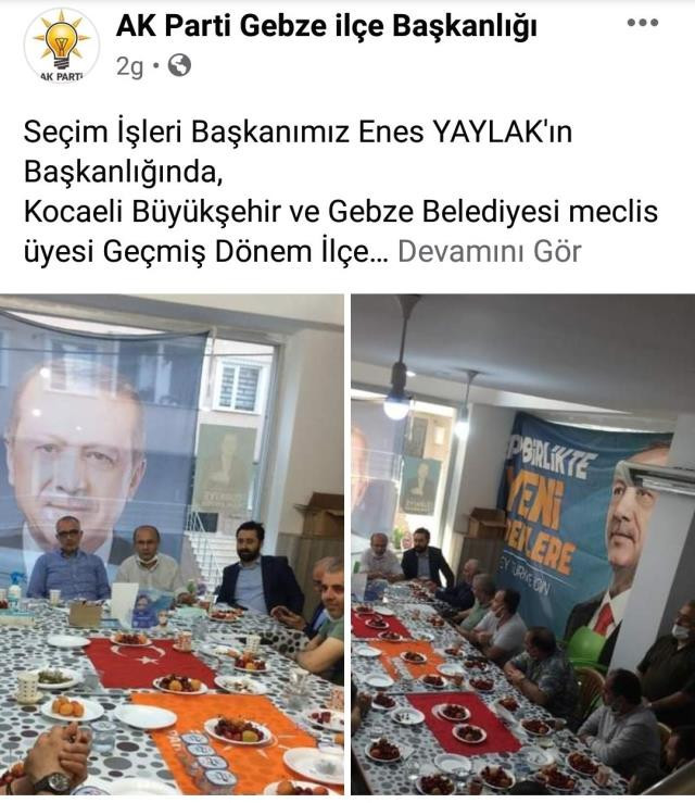Türk bayrağı üzerinde yemek yiyen AK Partililere tepki yağdı - Resim : 1