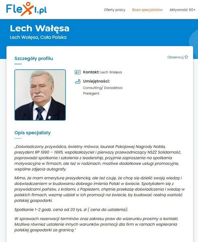 Polonya’nın eski Cumhurbaşkanı internette iş arıyor - Resim : 1