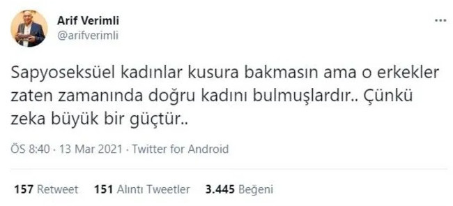 Arif Verimli'den Hülya Avşar'a sapyoseksüel yanıtı - Resim : 1