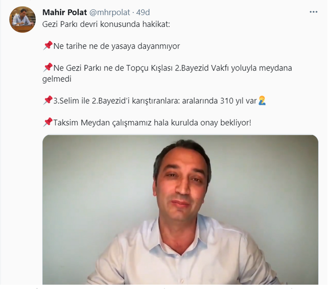 ''Ne Gezi Parkı ne de Topçu Kışlası 2.Bayezid Vakfı yoluyla meydana gelmedi'' - Resim : 1