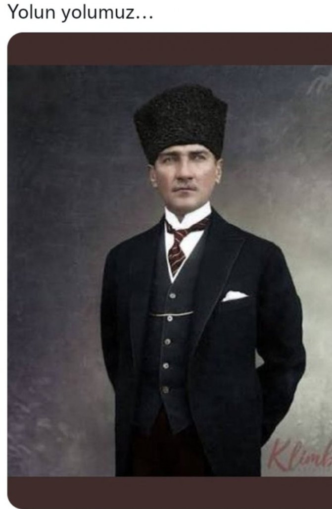 Atatürk için ''Yolun yolumuzdur'' paylaşımına soruşturma - Resim : 1