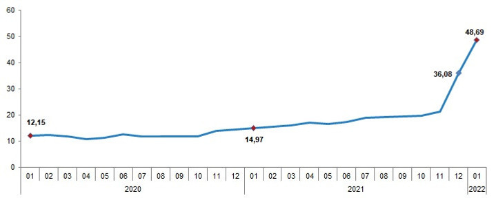 2022 yılı Ocak ayı enflasyonu açıklandı - Resim : 6
