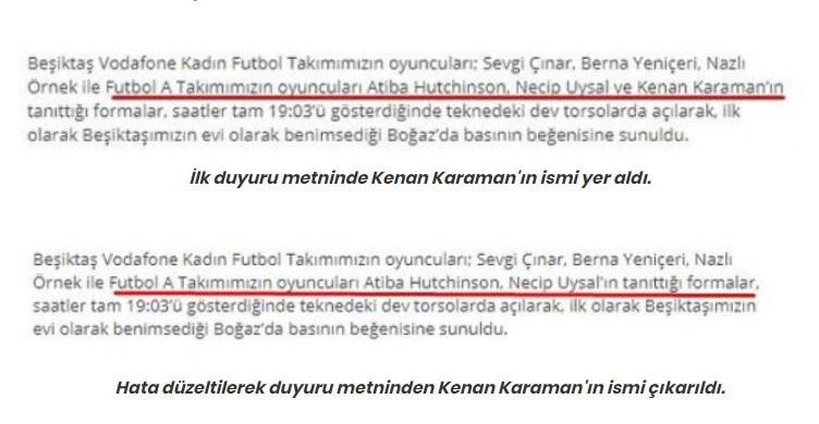 Beşiktaş'tan şaşırtan hata: Yanlışlıkla Kenan Karaman transferini açıkladılar - Resim : 1