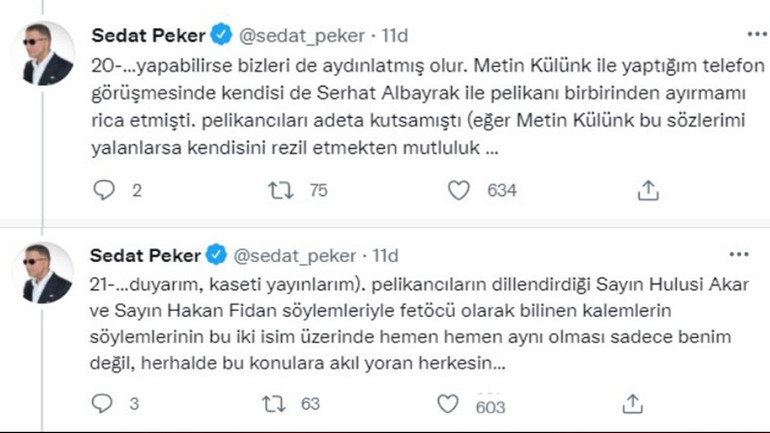 Sedat Peker'den AK Partili isme tehdit: Kaseti yayınlarım - Resim : 1