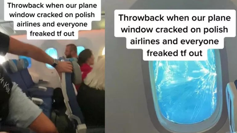 Uçakta büyük panik! Pencere çatladı, çığlıklar yükseldi - Resim : 1