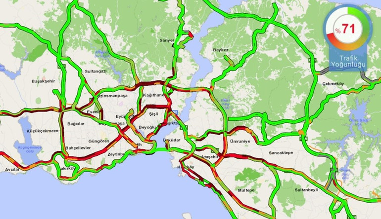İstanbul'da trafik yoğunluğu yüzde 70'i aştı - Resim : 1