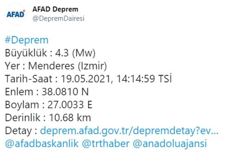 İzmir'de peş peşe depremler! - Resim : 1