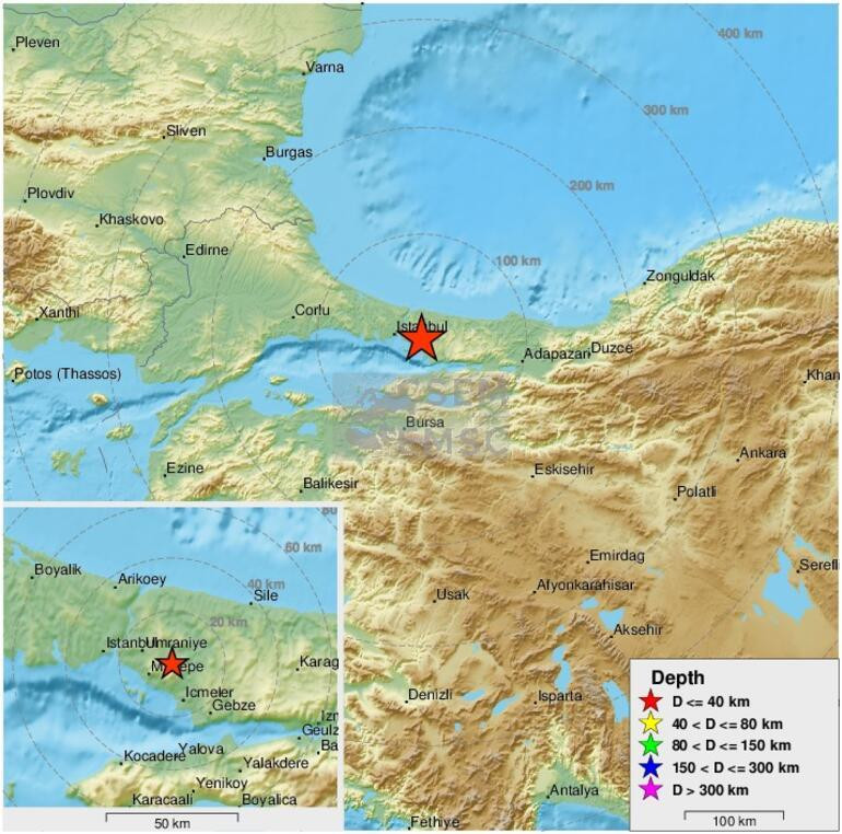 İstanbul'da korkutan deprem: AFAD: 3,9, Kandilli: 4,2 - Resim : 1